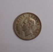 South African 1952 5 Shilling, Silver, 28.1g.