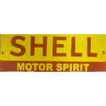 Enamel 'Shell' motor spirit advertising sign. (H: 10cm x L: 30.5cm)