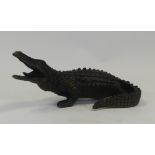 Bronze figure of a Crocodile. (L: 24.5cm)