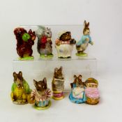 Beatrix Potter Beswick BP3b Character Figures to include:- Samuel Whiskers, Timmy Tiptoes, Mrs