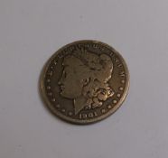 1901 USA Morgan Dollar.