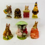Beatrix Potter Beswick Character BP3b Figures to include:- Goody & Timmy Tiptoes Appley Dapply,