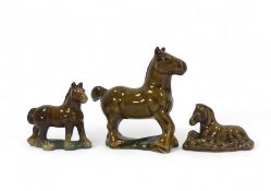 Wade Horse Set 1 of Three 1974-81 to include:- Horses, standing, laying (3)