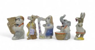 Wade 'Drum Box Series' miniature figures to include:- Trunky the Elephant, Dora the Donkey, Harpy
