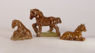 Wade Horse Set 2 of Three 1973-82 to include:- Horses, standing, sitting, laying (3)
