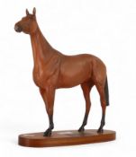 Beswick, Connoisseur model of Red Rum on wooden plinth, with box. (H: 30cm)
