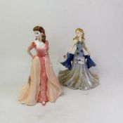 Coalport Ladies of fashion figures Jaqueline & Shirley (2)
