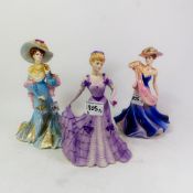 3 x Coalport ladies figures Lady Sara, First Waltz & Margot (3)