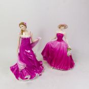 Coalport lady figurines, Love Always and Perfect Rose, both are numbered limited editions (2).
