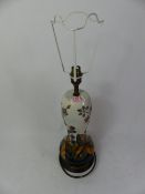 Moorcroft Bramble pattern table lamp, overall height to top of electrical fitting 40cm.