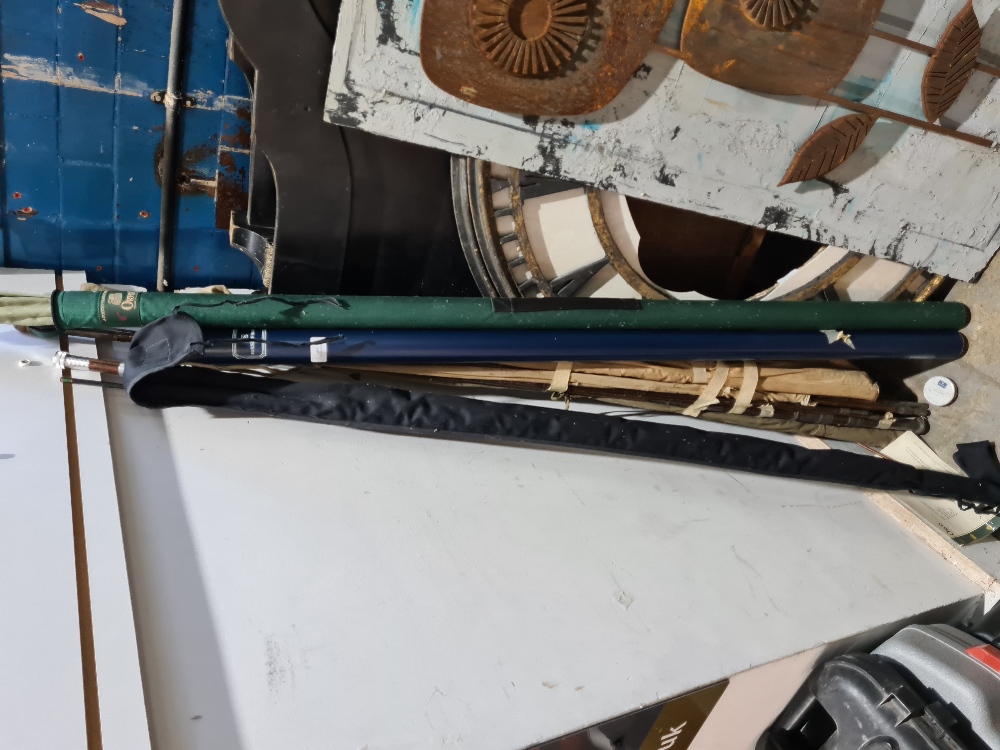 An Orvis silver label mid flex 6.0 fishing rod with fabric case, a House of Hardy 8ft two piece rod, - Image 2 of 2