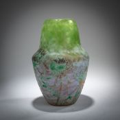 Daum Frères, Nancy, Vase 'Chardons', 'Pâte grise', um 1902