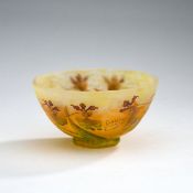 Daum Frères, Nancy, Kleine Schale 'Orchidées', 1905-10