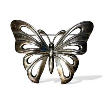 Georg Jensen Danish silver butterfly brooch, no. 563 (London 2012). 6.5cm wide
