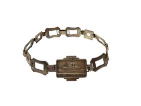 1920s/1930s silver 'R.M.S. Mauretania' panel bracelet