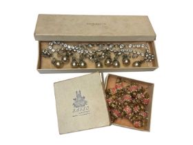 Two vintage necklaces and pair of clip on earrings