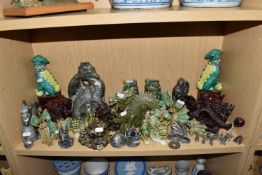 A COLLECTION OF FIGURES OF DRAGONS AND OTHER MYTHICAL CREATURES, over thirty figures to include