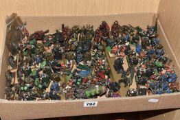 A BOX OF WARHAMMER FIGURES, to include over one hundred early 2000s, mainly plastic, painted figures