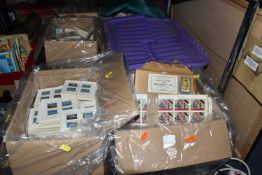 FOUR BOXES OF 'CINDERELLA/LOCAL' STAMPS to include thousands of Bernera Scotland, Yemen Arab