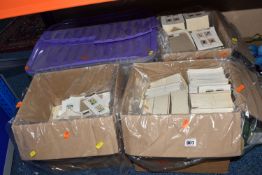 FOUR BOXES OF 'CINDERELLA/LOCAL' STAMPS to include thousands of Staffa Scotland, Holy Island,