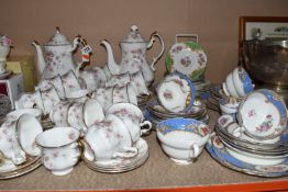 A QUANTITY OF VINTAGE PARAGON TEA WARES to include a large quantity of 'Victoriana Rose' tea wares