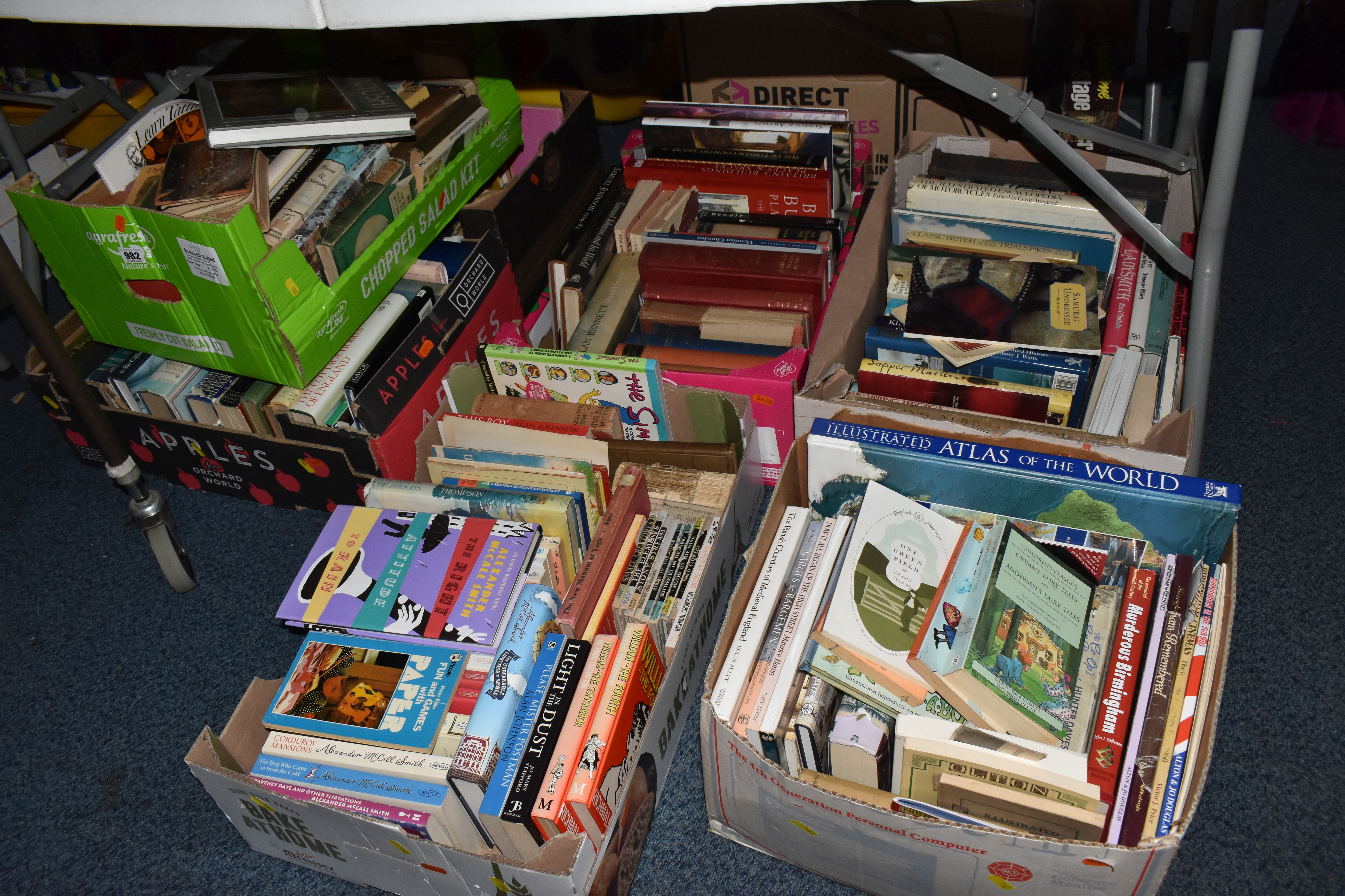 SEVEN BOXES OF BOOKS, over one hundred and twenty assorted books, subjects include Alexander