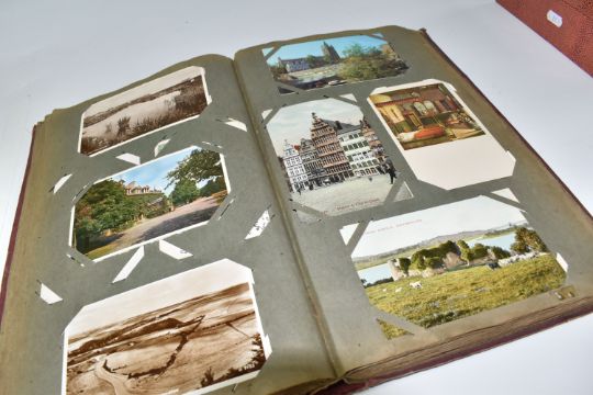 ONE ALBUM AND ONE BOX OF POSTCARDS, the album contains 250 early -mid 20th century examples - Image 6 of 12