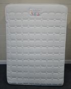 A PARK LANE BEDS MEMORY SUPREME ORTHOPAEDIC 4FT6 DIVAN BED AND MATTRESS, with a headboard, condition