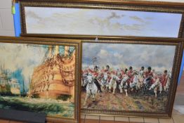 ELIZABETH BUTLER 'SCOTLAND FOREVER', a modern print on canvas depicting the charge of the Royal