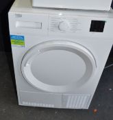 A BEKO DTKCE80021W CONDENSER DRYER, width 60cm, depth 55cm, height 85cm (PAT pass and working)