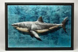 NICK O'NEILL (BRITISH CONTEMPORARY) 'KING OF THE OCEAN', a limited edition mixed media print on