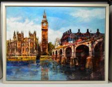 BLAI THOMAS IBANEZ (SPANISH CONTEMPORARY) 'WESTMINSTER', Big Ben and the Palace of Westminster