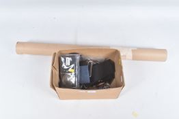 BOX CONTAINING 4 BLACK (UKSF) 18 SIGNALS REGIMENT STABLE BELTS(1 damaged, centre loose) together