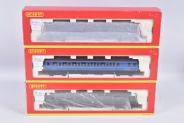 THREE BOXED HORNBY RAILWAYS OO GAUGE CLASS 121 D.M.U., No.W55027, B.R. green livery (R2509), No.