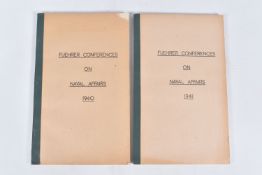 TWO SOFT BOUND COPIES OF THE GERMAN FUHRER CONFERANCES OF NAVAL AFFAIRS 1940 and 1941, these