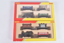 TWO BOXED HORNBY RAILWAYS OO GAUGE RAILROAD TRAIN PACKS, one (R2670) is complete with correct
