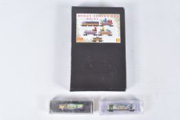 A BOXED MICRO TRAINS Z SCALE ROBOT CHRISTMAS TRAIN SET