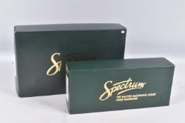 TWO BOXED BACHMANN SPECTRUM ON30 GAUGE LOCOMOTIVES, to include a Side Door Wood Caboose, Painted,