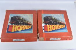 TWO BOXED HORNBY TRAINS O GAUGE SETS