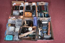 A LARGE QUANTITY OF UNBOXED HO AND OO GAUGE LOCOMOTIVE AND ROLLING STOCK SPARE PARTS AND