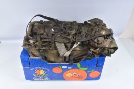 FOUR ITEMS OF MILITARY/SF BACKPACKS, KIT etc to include Desert Camo Back/Day pack, DPM Camo Back/Day