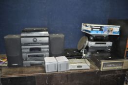 A COLLECTION OF AUDIO VISUAL EQUIPMENT including a Pioneer Hi fi (drive belt missing from