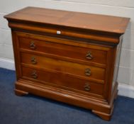 BRIGITTE FORESTIER, A CHERRYWOOD SIDEBOARD CHEST, fitted with one secret drawer, above three