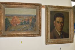 OSCAR DE LALL (RUSSIA / CANADA 1903-1971) A PORTRAIT OF A MALE FIGURE, the head and shoulders