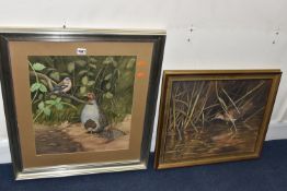 M. DONNELLY (CONTEMPORARY) TWO PICTURES DEPICTING BIRDS, comprising a Wading bird in water, signed