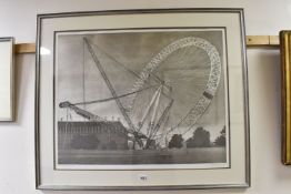 JOSEPH W. WINKELMAN (AMERICA 1941) 'THE LONDON EYE', a limited edition etching depicting the
