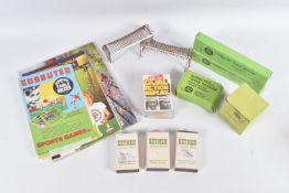 A QUANTITY OF BOXED SUBBUTEO ACCESSORIES AND OTHER FOOTBALL RELATED ITEMS, Subbuteo includes