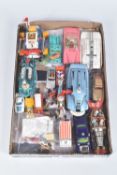 A QUANTITY OF UNBOXED ASSORTED PLAYWORN FILM & TV RELATED DIECAST VEHICLES, to include Corgi Toys