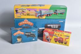 FOUR BOXED CORGI DIECAST MODEL VEHICLES, to include a Limited Edition Dibna's Choice Foden Steam