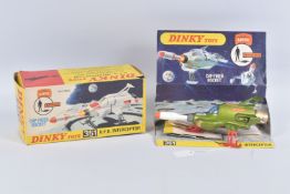 A BOXED DINKY TOYS U.F.O. INTERCEPTOR, No.351, version with blue canopy, red legs/skids, white